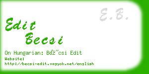 edit becsi business card